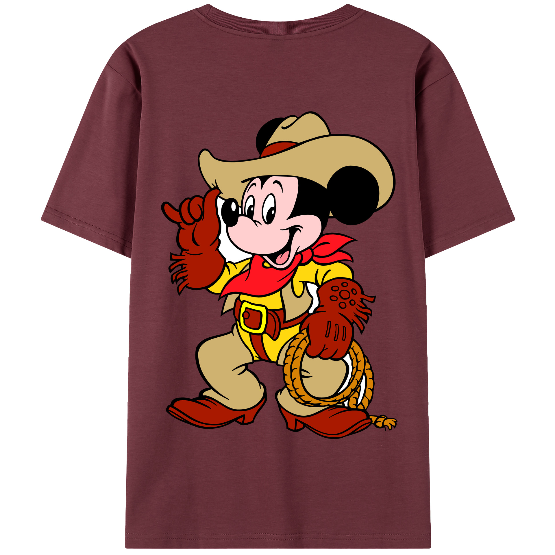 （画像用） ミッキーマウス Mickey Mouse 綿100％半袖Tシャツ（背面プリント）